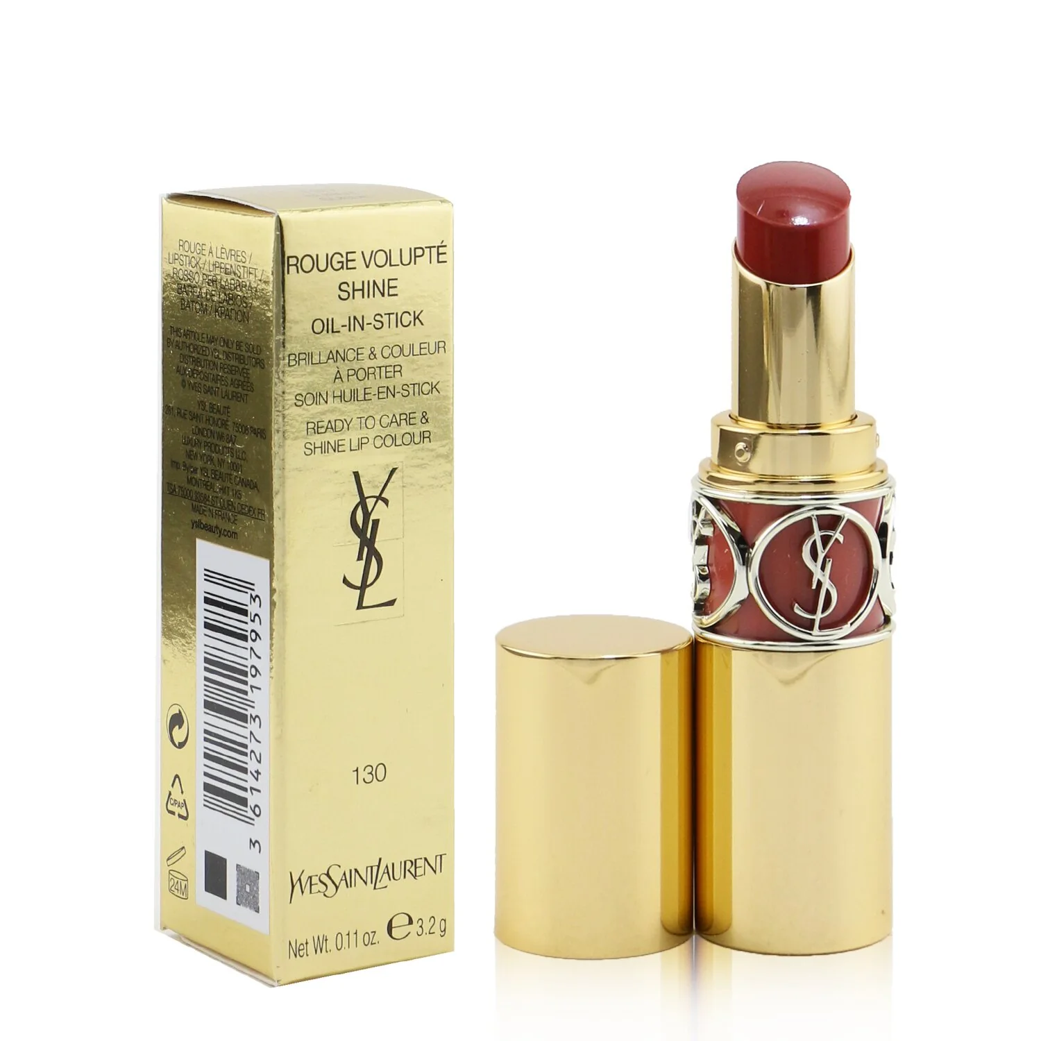 Yves Saint Laurent Rouge Volupte Shine - # 129 Carmine Retro 3.2g/0.11oz