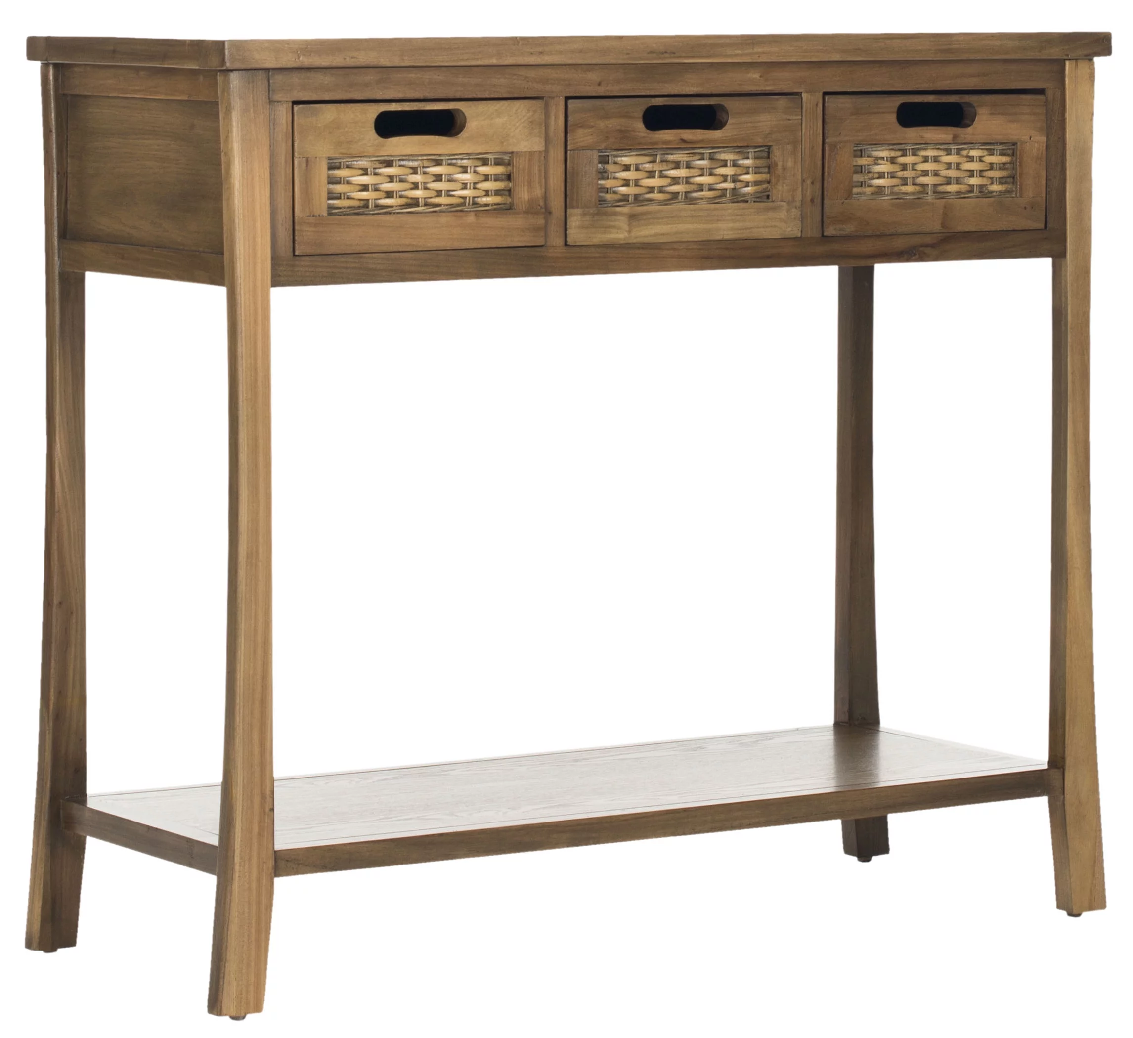 SAFAVIEH Autumn Country Rustic 3 Drawer Storage Console, Oak
