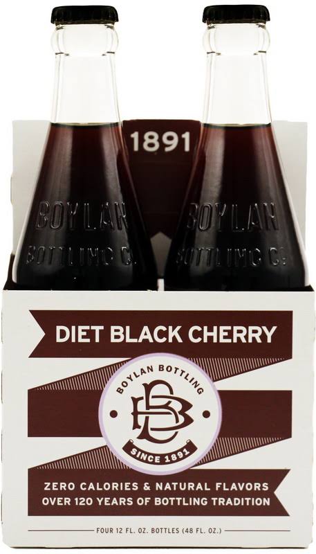 Boylan Bottling 14100 Diet Black Cherry 6-4-12 Fluid Ounce, Price/Case
