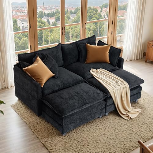 SweetGO corporation 40" Chenille Lounge Chair for Reading, Modern Couch Cozy Sofa Bed