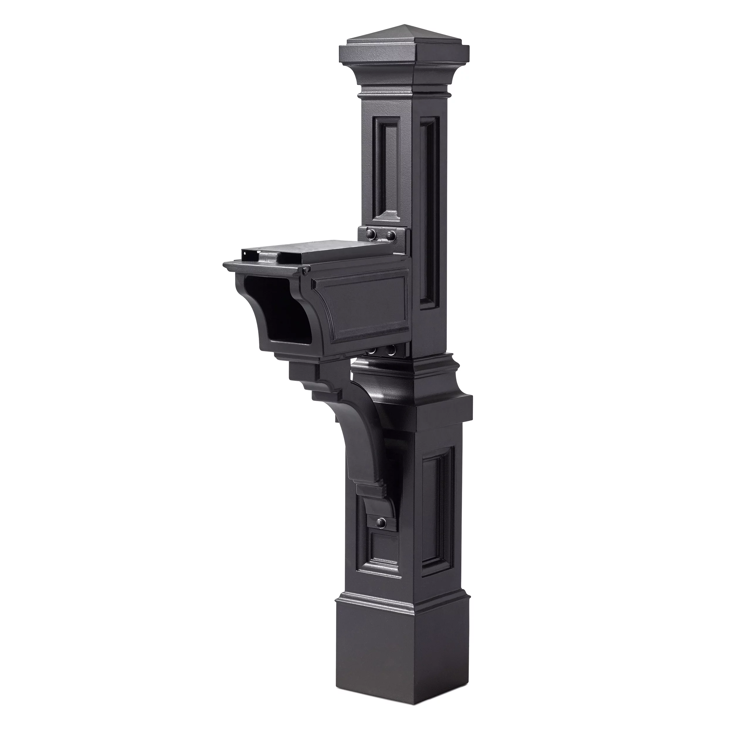 Step2 Atherton 59" Onyx Black Plastic Mailbox Post Kit