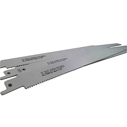 Disston E0102828 12 x 3/4 x .035-Inch Blu-Mol Bi-Metal Reciprocating Saw Blades, All Purpose Cutting, 10/14 Teeth per inch, 300
