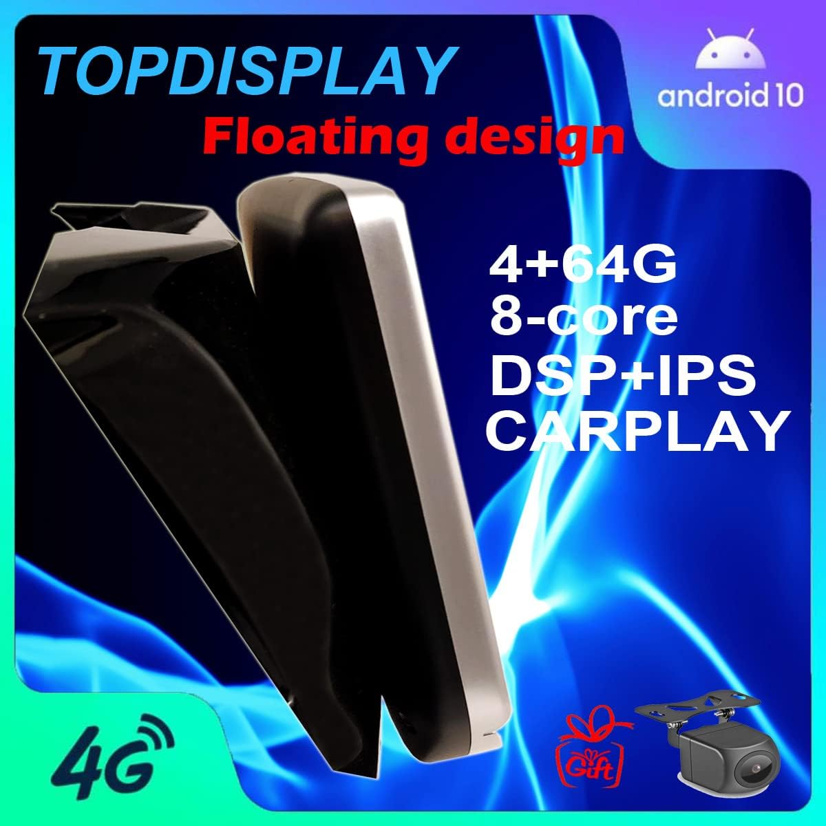 Topdisplay Android 10 Radio Replacement for Dodge Journey 2011-2020 Navigation 10.25inch Touch Screen 4+64G Wireless Carplay Android Auto 4G LTE WiFi