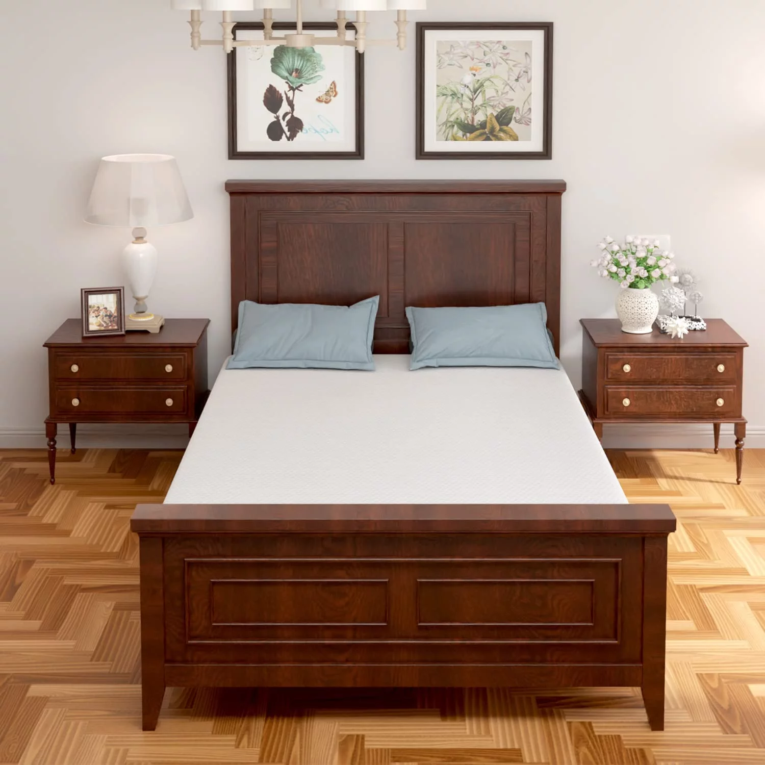 6 Inch Green Tea Memory Foam Mattress, Cooling Gel Infused, Full Size, Medium Firm - Curated Treasures Market