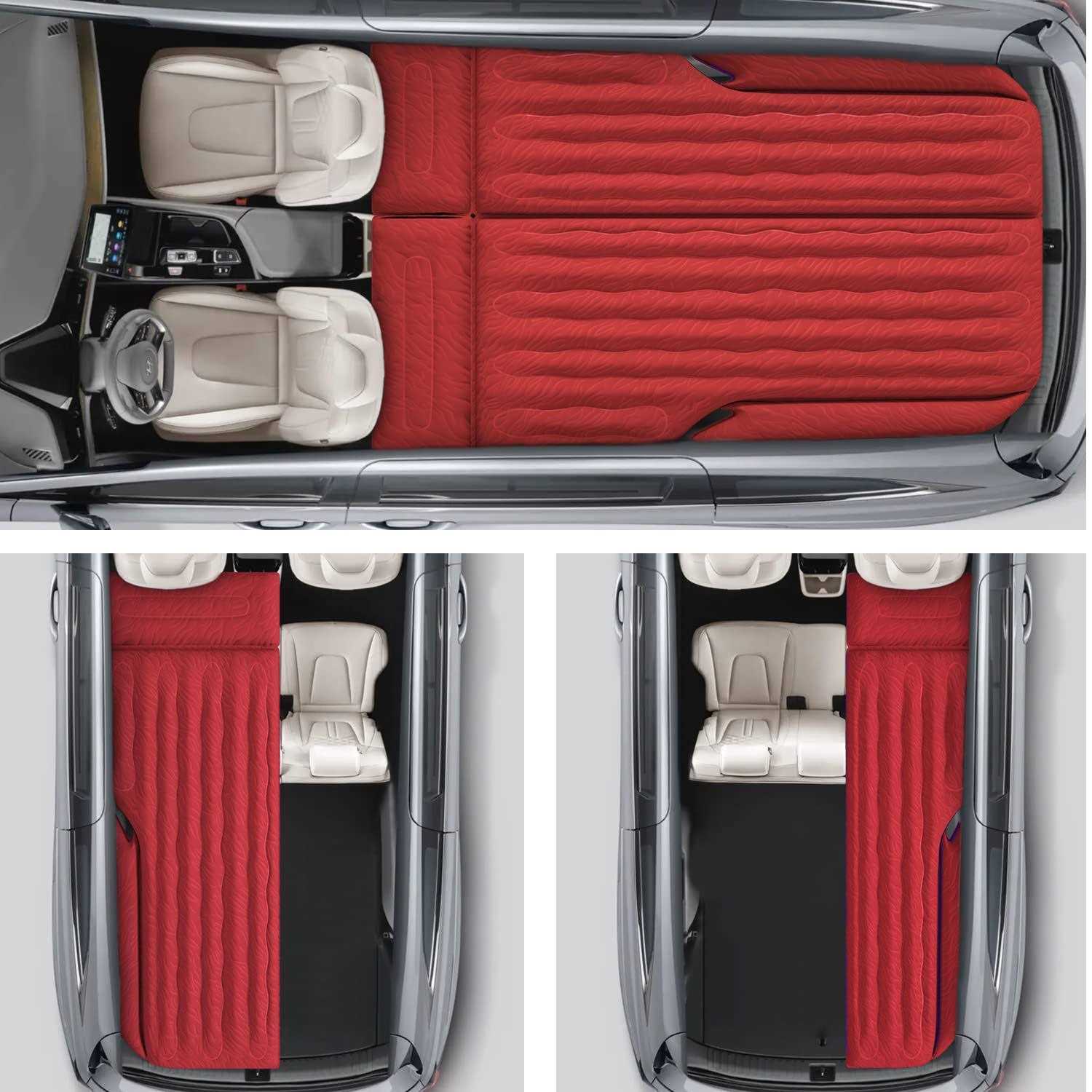 Umbrauto SUV Air Mattress Car Air Mattress 2023 Upgraded Flocking and Extra Thick Oxford Surface Car Sleeping Bed for SUV Back Seat with Electric Air