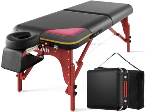 CLORIS 84" Professional Massage Table Portable 2 Folding Lightweight Facial Solon Spa Tattoo Bed Height Adjustable with Carrying Bag & Aluminium Leg