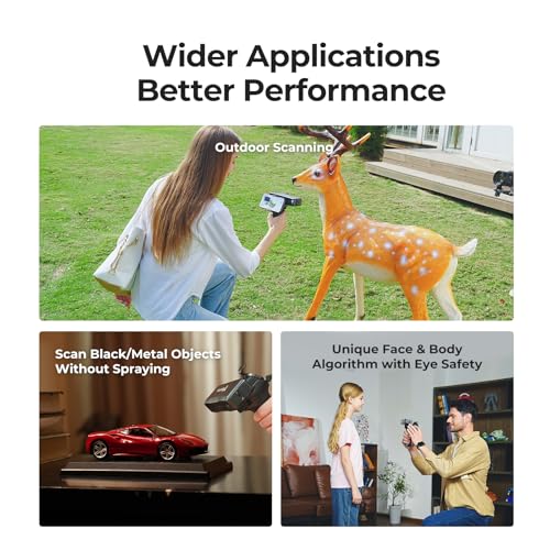 Creality CR-Scan Raptor Pro 3D Scanner for 3D Printing, 22+7 Blue Laser Lines, 30-60fps High Frame Scanning, 24-Bit Full-Color Scans