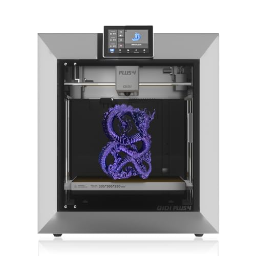 QIDI PLUS4 3D Printer, Max 600mm/s High-Speed Printing, 65℃ Chamber Heat, Fully Auto Leveling, 370&deg;C Direct Extruder with Integrated Nozzle