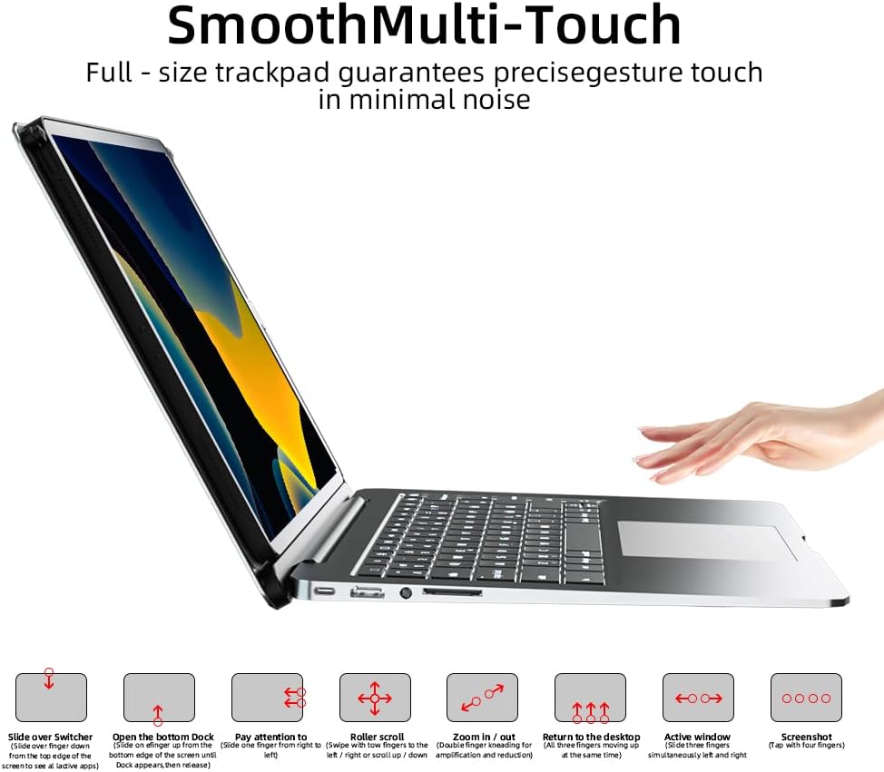 doqo Magnetic Keyboard Case for iPad Air 5th Generation(2022)/iPad Air 4th Generation(2020), iPad Pro 11 2018/2020/2021