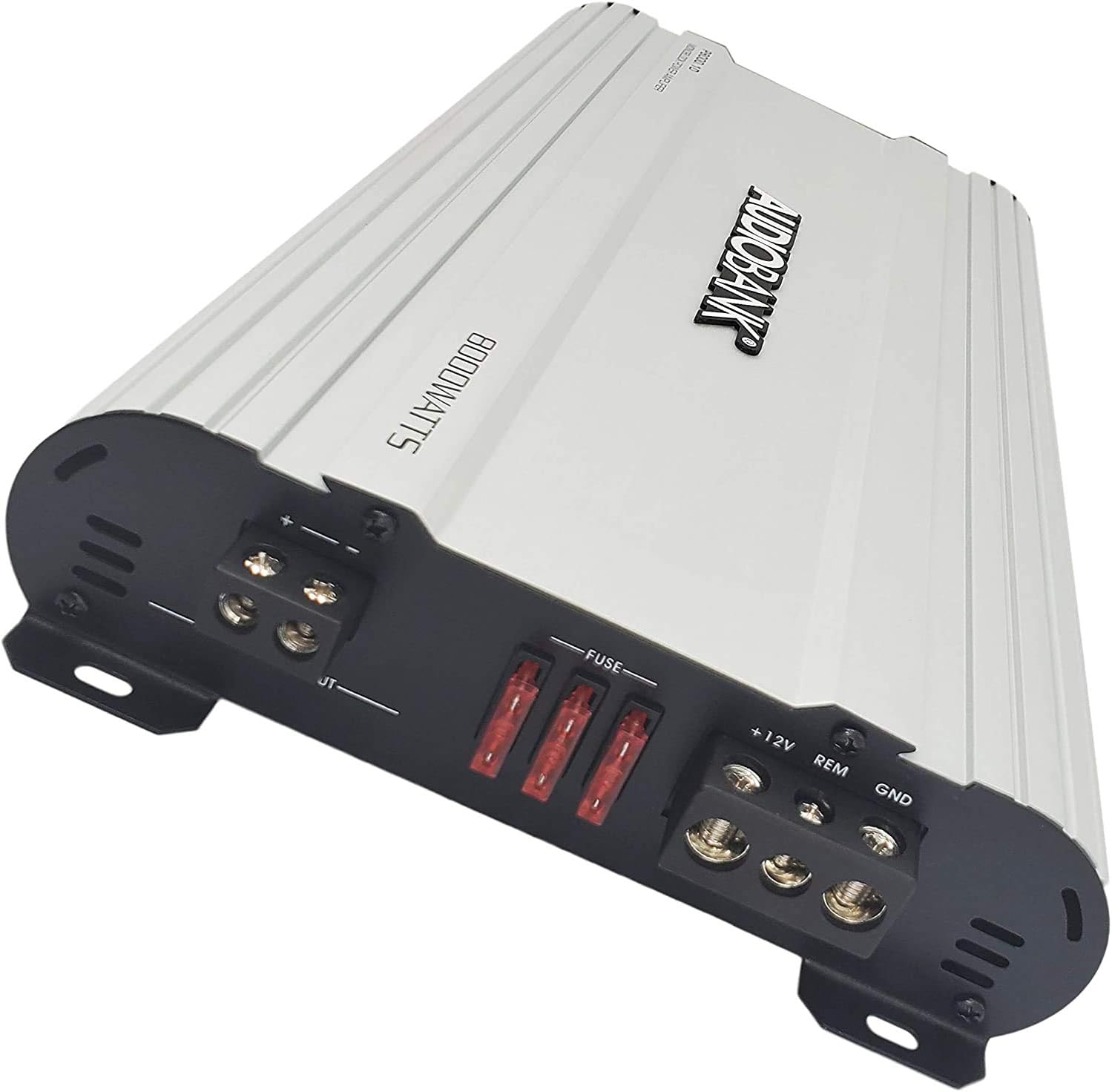 Audiobank Monoblock 8000 WATTS Amp Class D 1ohm Car Audio Stereo Amplifier Remote Turn On/Off Circuit/Heavy-Duty Aluminium Alloy Heatsink Power and