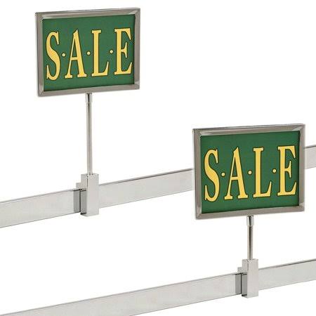 Rectangular Retail Rack Chrome Frame Magnetic 5.5 inch x 7 inch Sign Holder Sale Card Display 10 inch H, 5 Pack, Size: 10 H