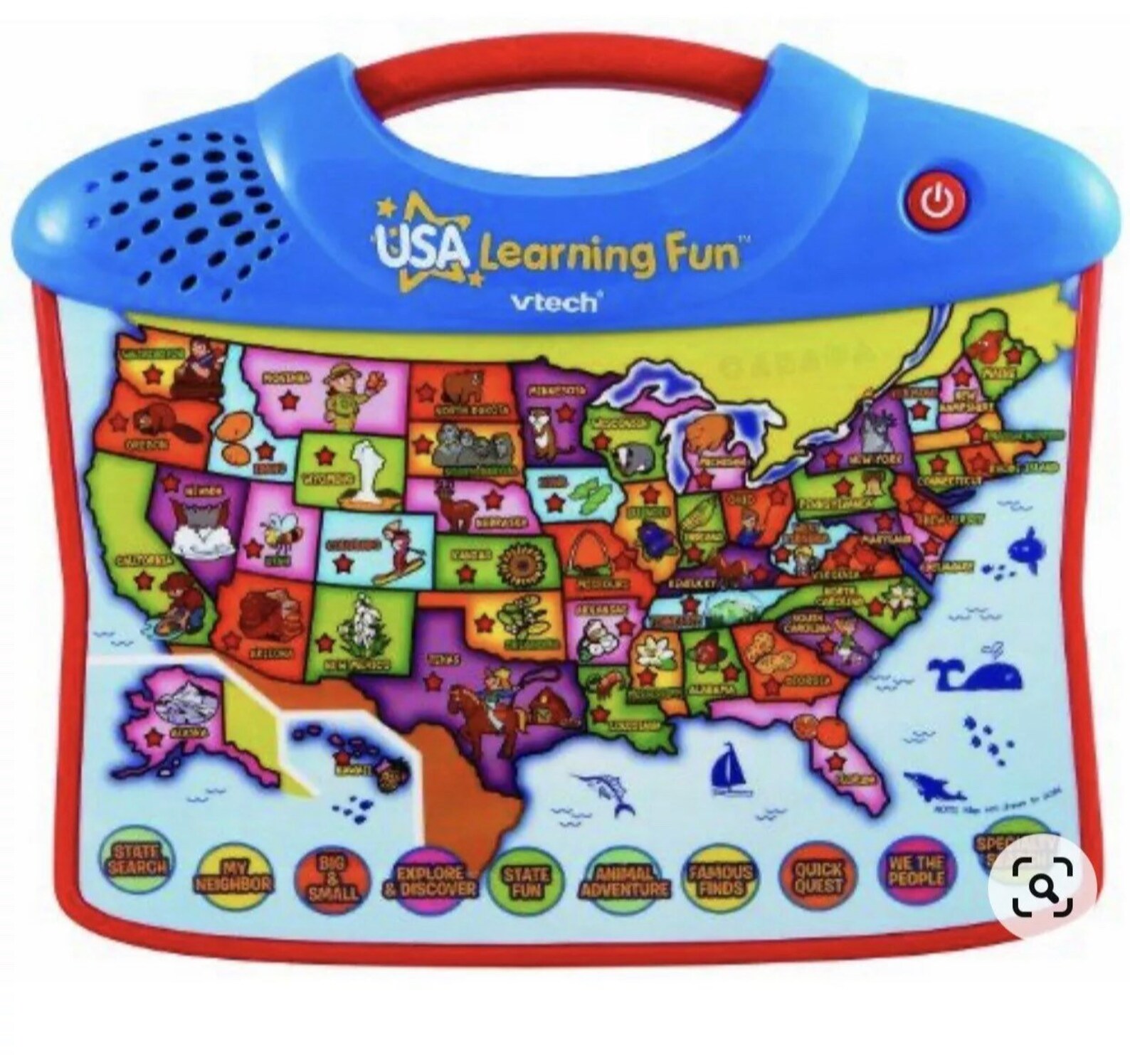 Vtech USA Explore & Learn Map Interactive With Touch & Sound Great Kids Learning Entire USA States Geography