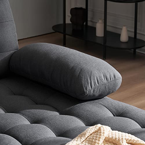 Karl home Convertible Sectional Sofa 110" U-Shape Sofa Couch 4-Seat Couch with Chaise ChenilleFabric Upholstered for Living Room, Apartment, Office