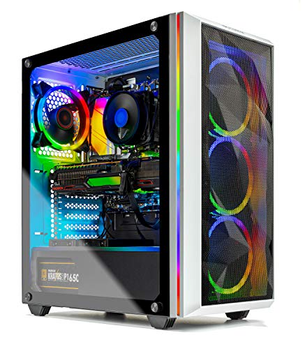 Skytech Chronos Gaming PC Desktop - AMD Ryzen 5 5600X 3.7GHz, AMD 6800 16G GDDR6, 16GB DDR4 3200, 1TB NVMe SSD, 650W Gold PSU, AC WiFi