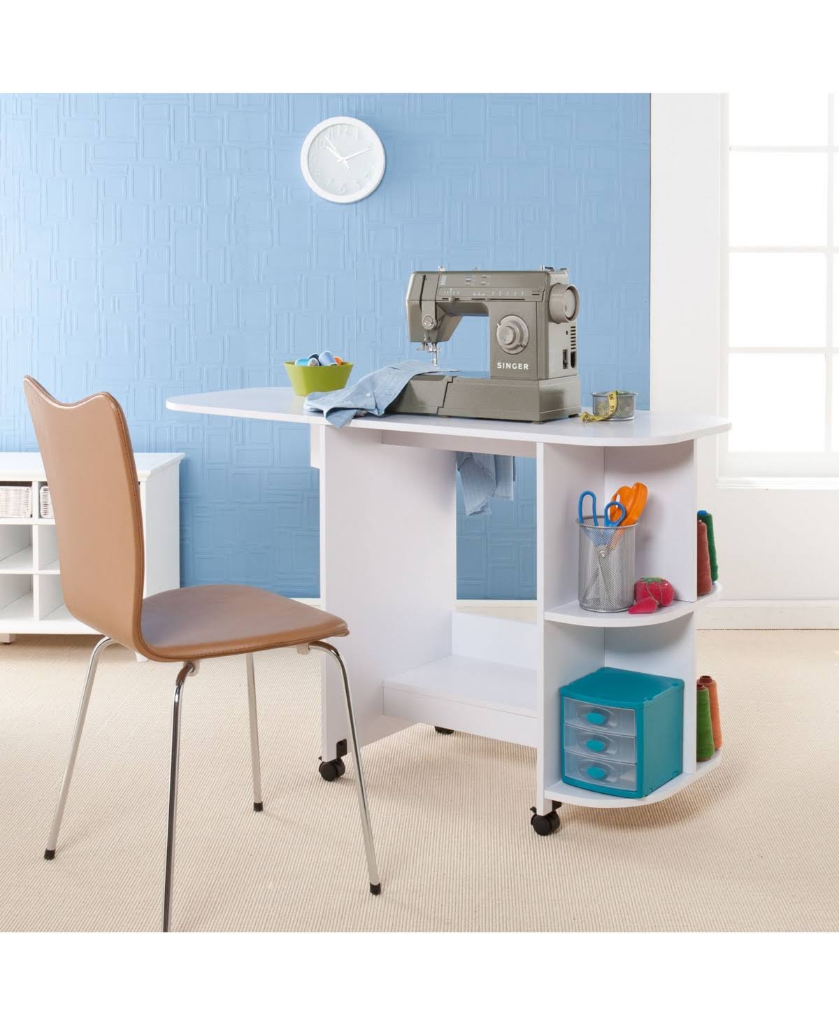 Southern Enterprises Abbie Sewing Table - White