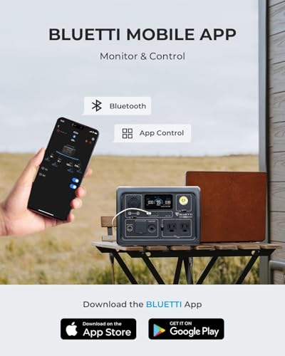 BLUETTI Solar Generator EB3A, 268Wh LiFePO4 Battery Backup w/ 2 600W (1200W Surge) AC Outlets, Recharge from 0-80% in 30 Min.
