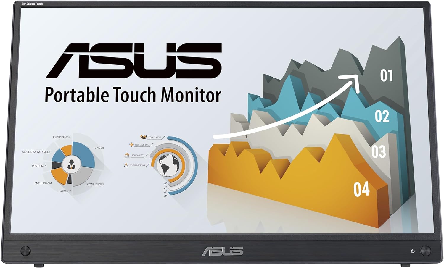 ASUS ZenScreen Touch 16” USB-C Portable monitor (MB16AMTR) - Full HD, IPS, Built-in Battery, Kickstand, Tripod socket, Eye Care