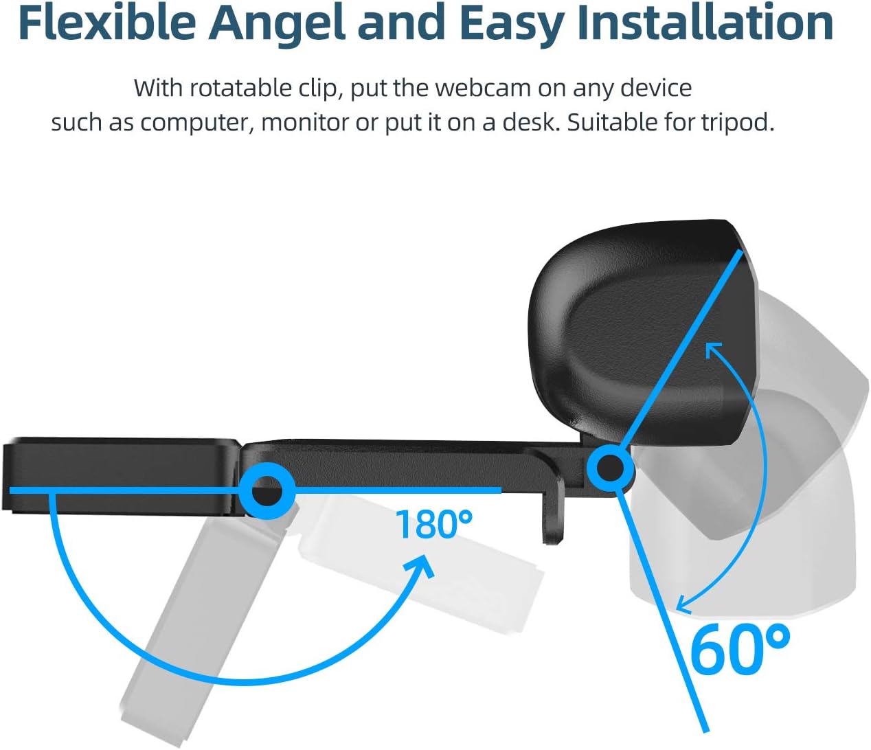 PC Webcam with Microphone& Cover