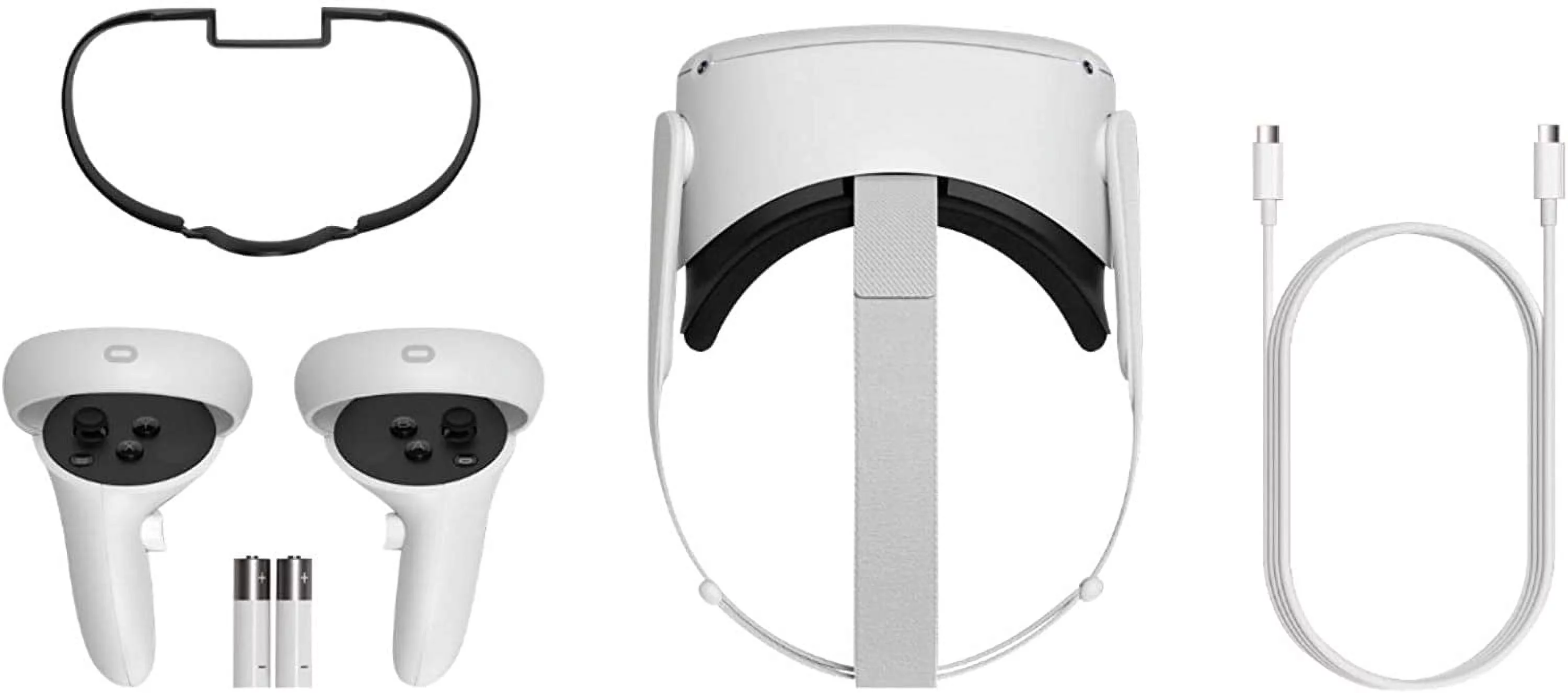 2021 Oculus Quest 2 All-In-One VR Headset, Touch Controllers, 128GB SSD, 1832x1920 up to 90 Hz Refresh Rate LCD, 3D Audio, Mytrix Head Strap