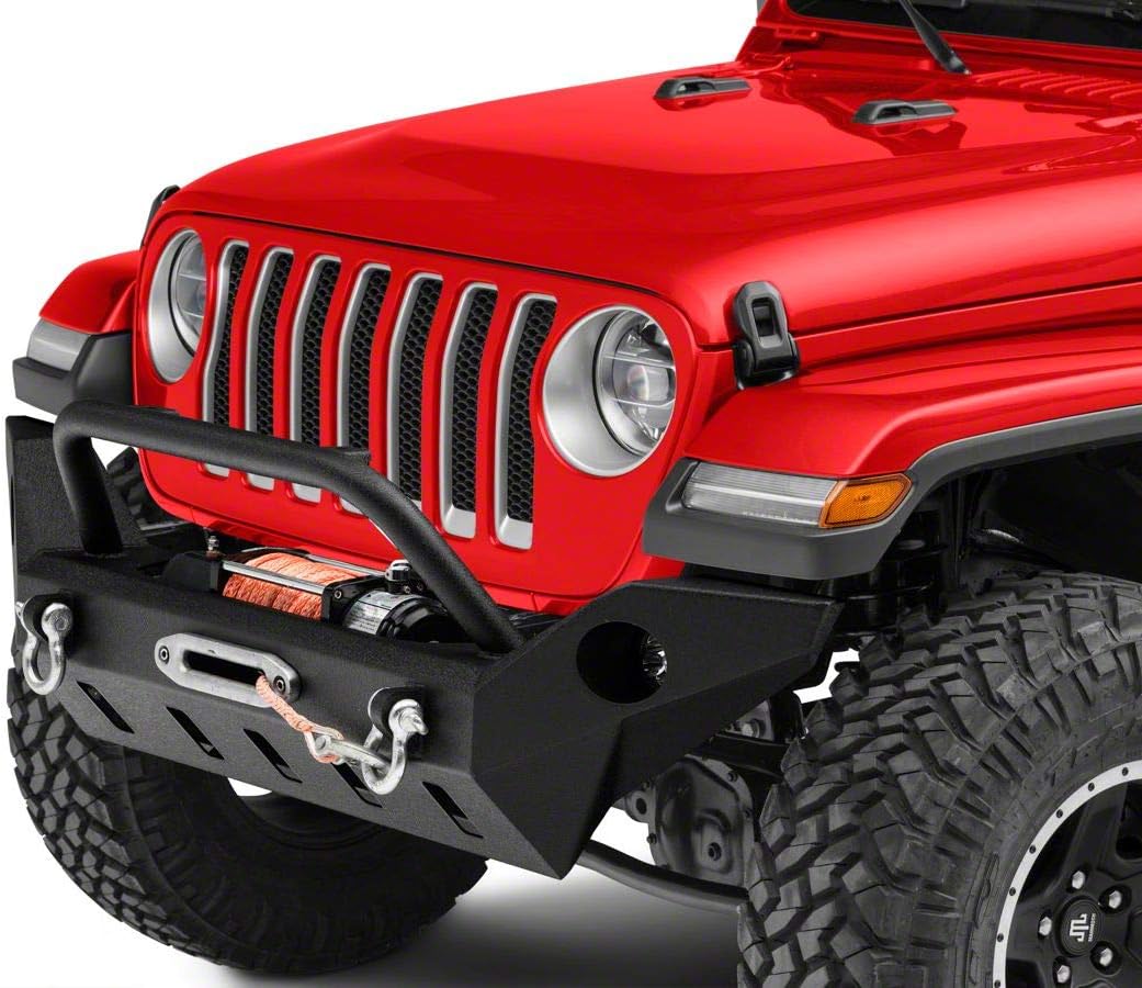 Barricade Extreme HD Full Width Front Bumper with LED Fog Lights Compatible with 18-22 Jeep Wrangler JL
