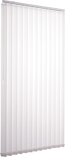 Ventanara&reg; Lamellenvorhang durchgehende Schiene Komplettset Vertikaljalousie 89mm inkl. Montagematerial (Wei&szlig; (tageslicht), 200 x 250 cm)