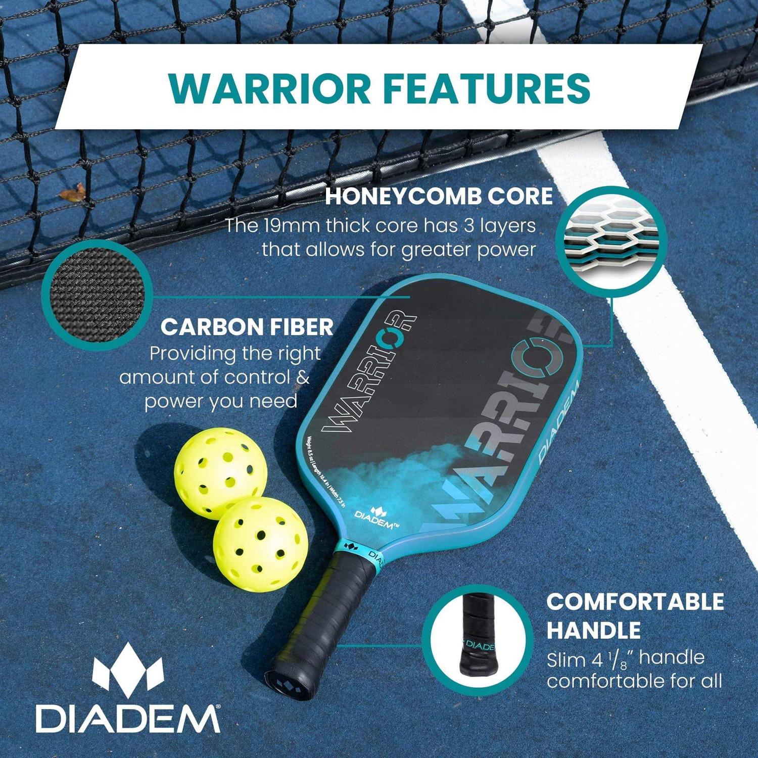 Diadem Warrior Pickleball Paddle - Sports Supplies Online Store