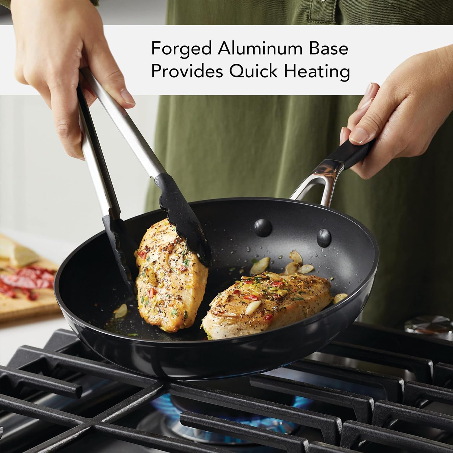 KitchenAid Hard Anodized Nonstick Cookware/Pots and Pans Set, 10 Piece, Matte Black