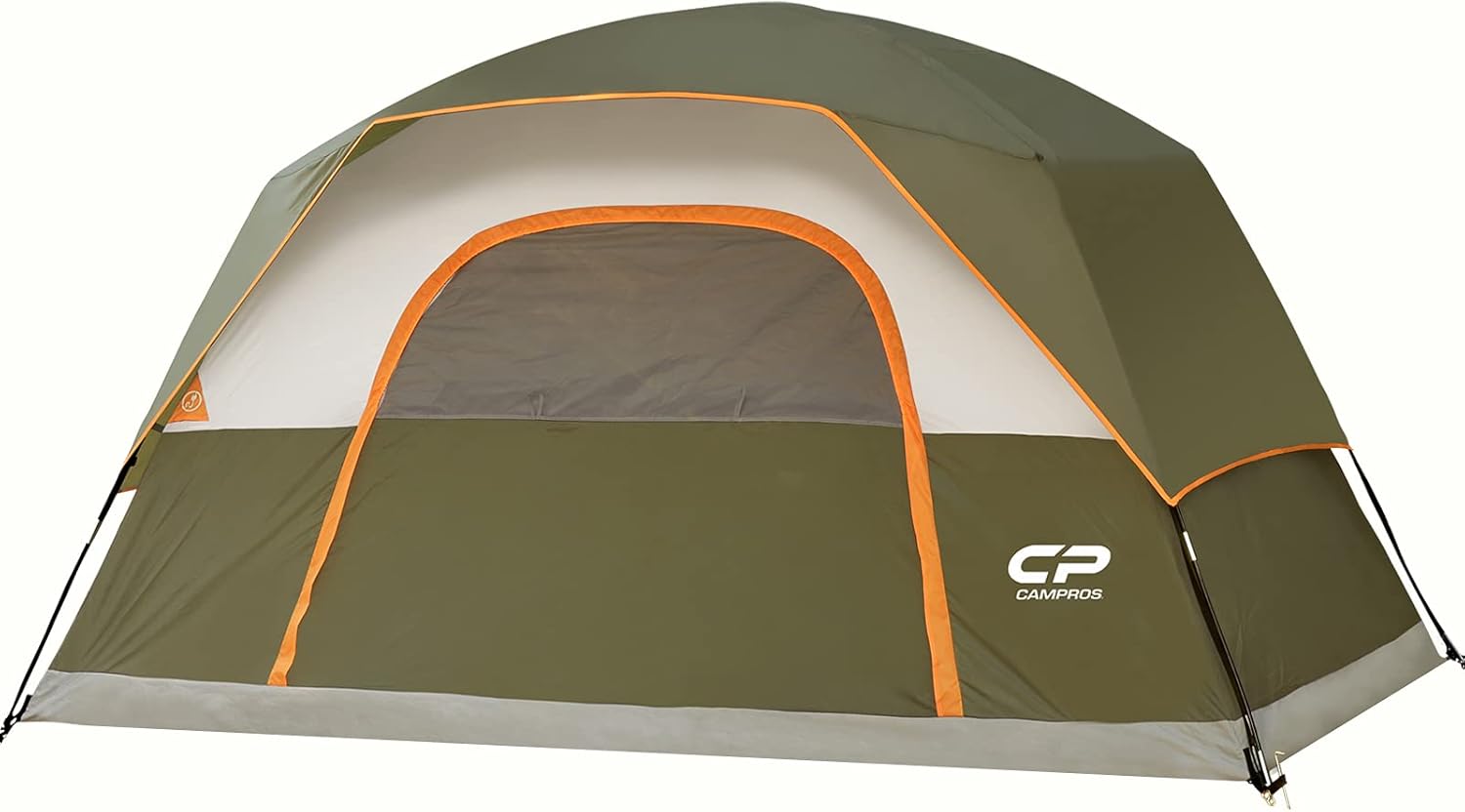 CAMPROS CP Tent 4/6 Person Camping Tents, Waterproof Windproof Family Dome Tent with Rainfly, Large Mesh Windows, Wider Door, Easy Setup