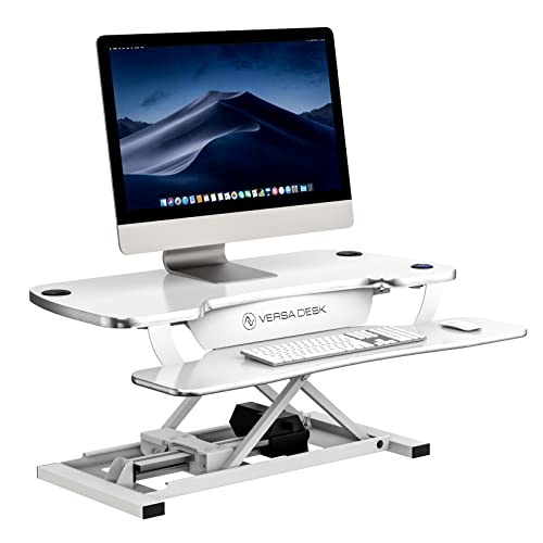 VERSADESK PowerPro™ 36 Inch Electric Standing Desk Converter, Height Adjustable Sit to Stand Up Desk Riser