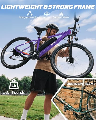 Racer Electric Bike for Adults - 21-Speed Mountain Lightweight Ebike with Peak 750W 22MPH Brushless Motor, 375Wh Removable Battery