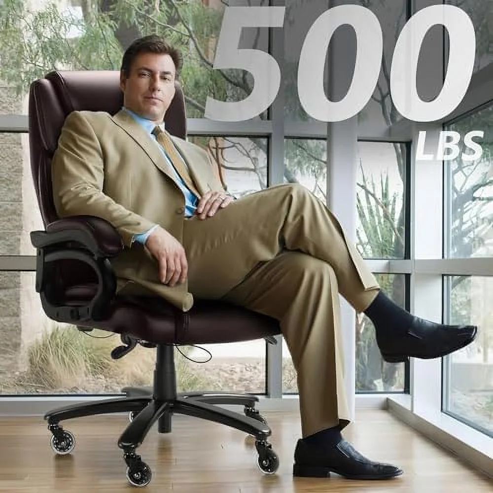 Big and Tall Office Chair 500lbs  Adjustable Lumbar Support Executive Office Chair with High Back  JOMA Heavy Duty Office Chair Office Chairs for