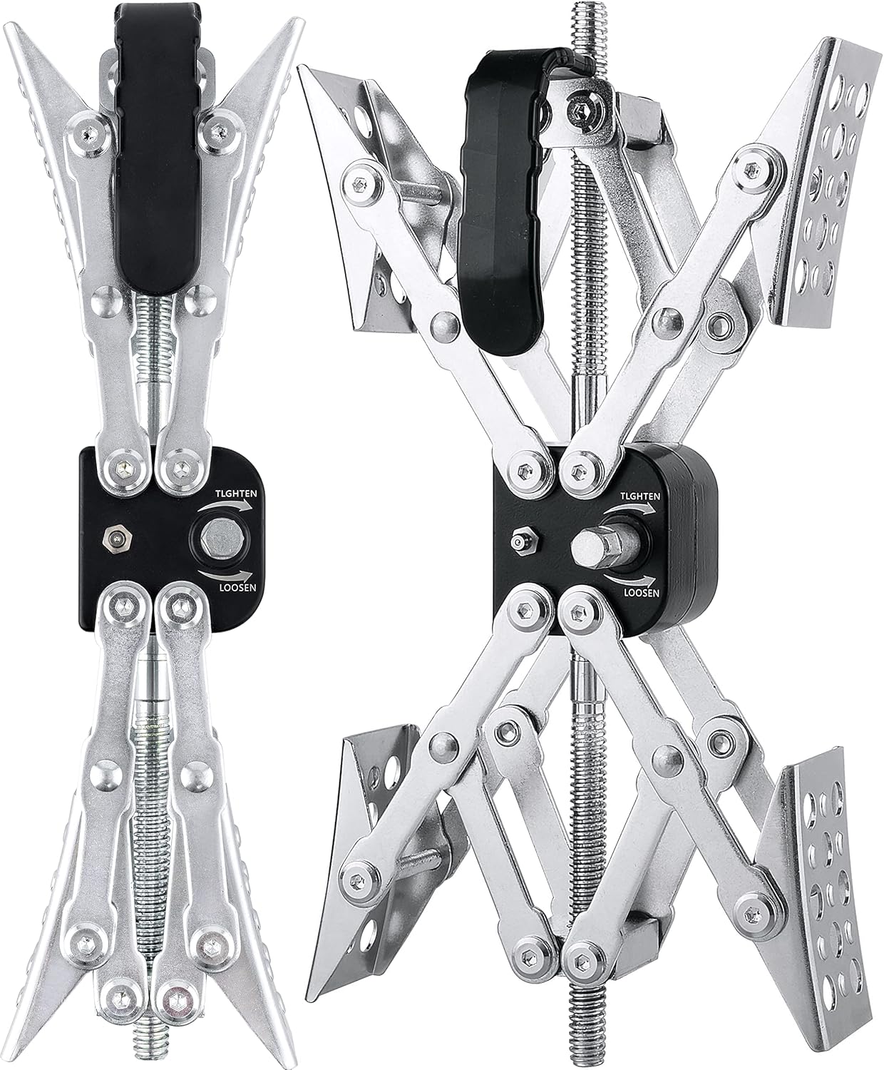 Maxchock X-Shaped RV Stabilizer Wheel Chock (Allow Drill Adjust) Dual Axel RV Travel Trailer Camper Tire While Camping -2 Pack