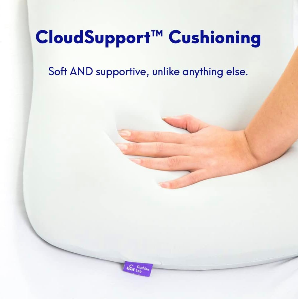 Cushion Lab Deep Sleep Pillow, Patented Ergonomic Contour Design for Side & Back Sleepers