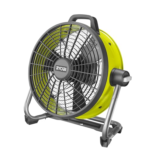 RYOBI R18F5-0 ONE+ Cordless Floor Fan (Bare Tool), 18 V, Green