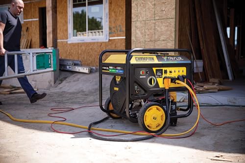 Champion Power Equipment 5000-Watt Electric Start Tri Fuel RV Ready Portable Generator with CO Shield
