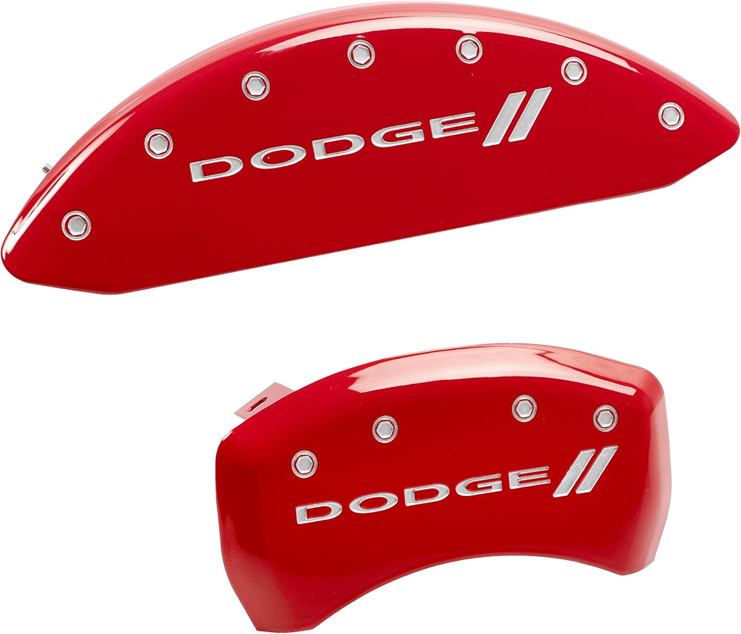 MGP Caliper Covers 12162SDD3RD Red Brake Covers Fits 2011-2020 Dodge Charger/Challenger (Dual Piston Front Caliper) Engraved with Dodge //