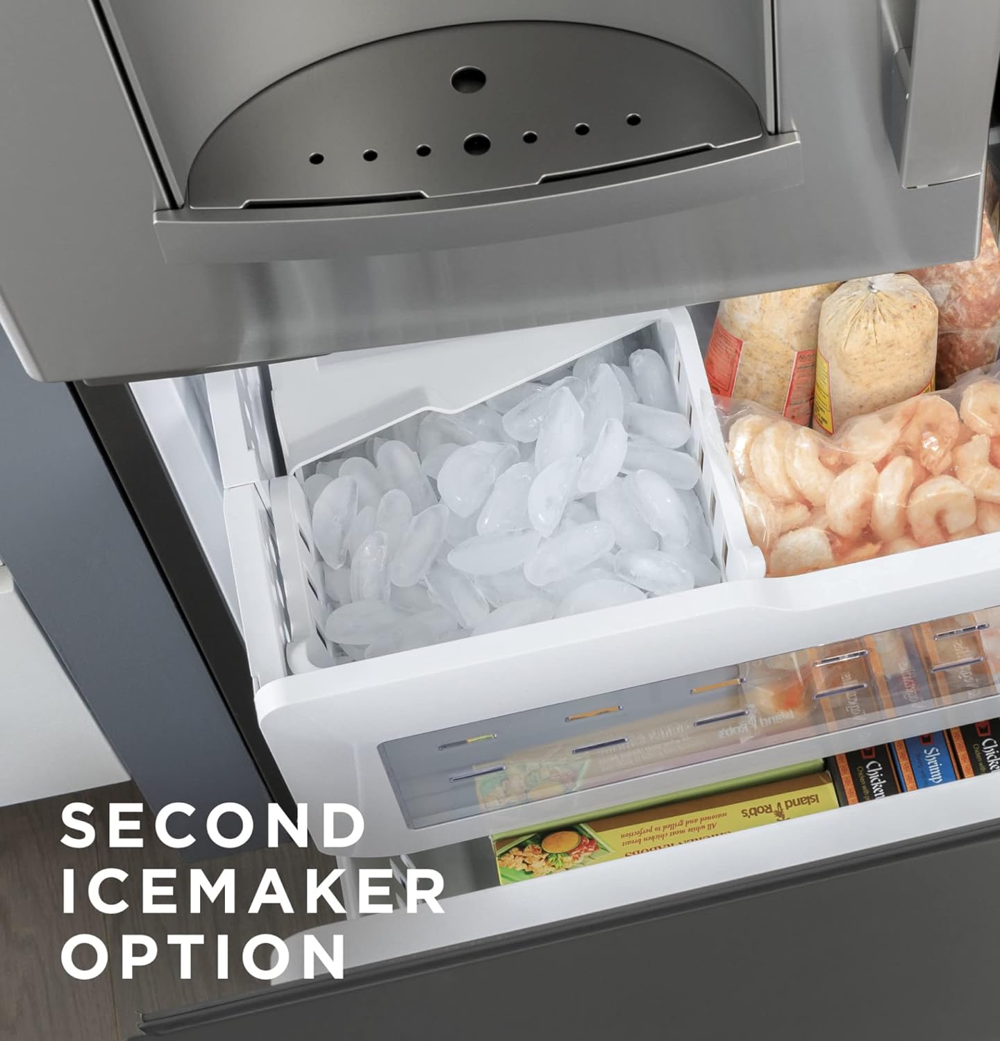 GE PROFILE PYE22KYNFS 36" Counter-Depth Bottom Freezer with French Door Twin Chill Evaporator Quick Space Shelf and LED Lighting in Fingerprint