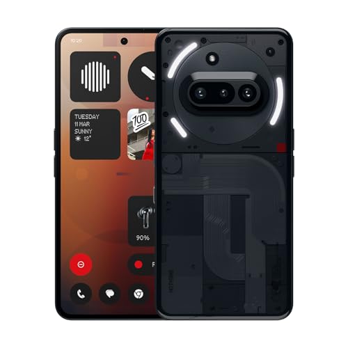 Nothing Phone (3a) Smartphone, 6.77" 120Hz AMOLED Display, 50MP Triple Camera System, Snapdragon 7s Gen3 Processor, Bluetooth 5.4, IP64 Waterproof