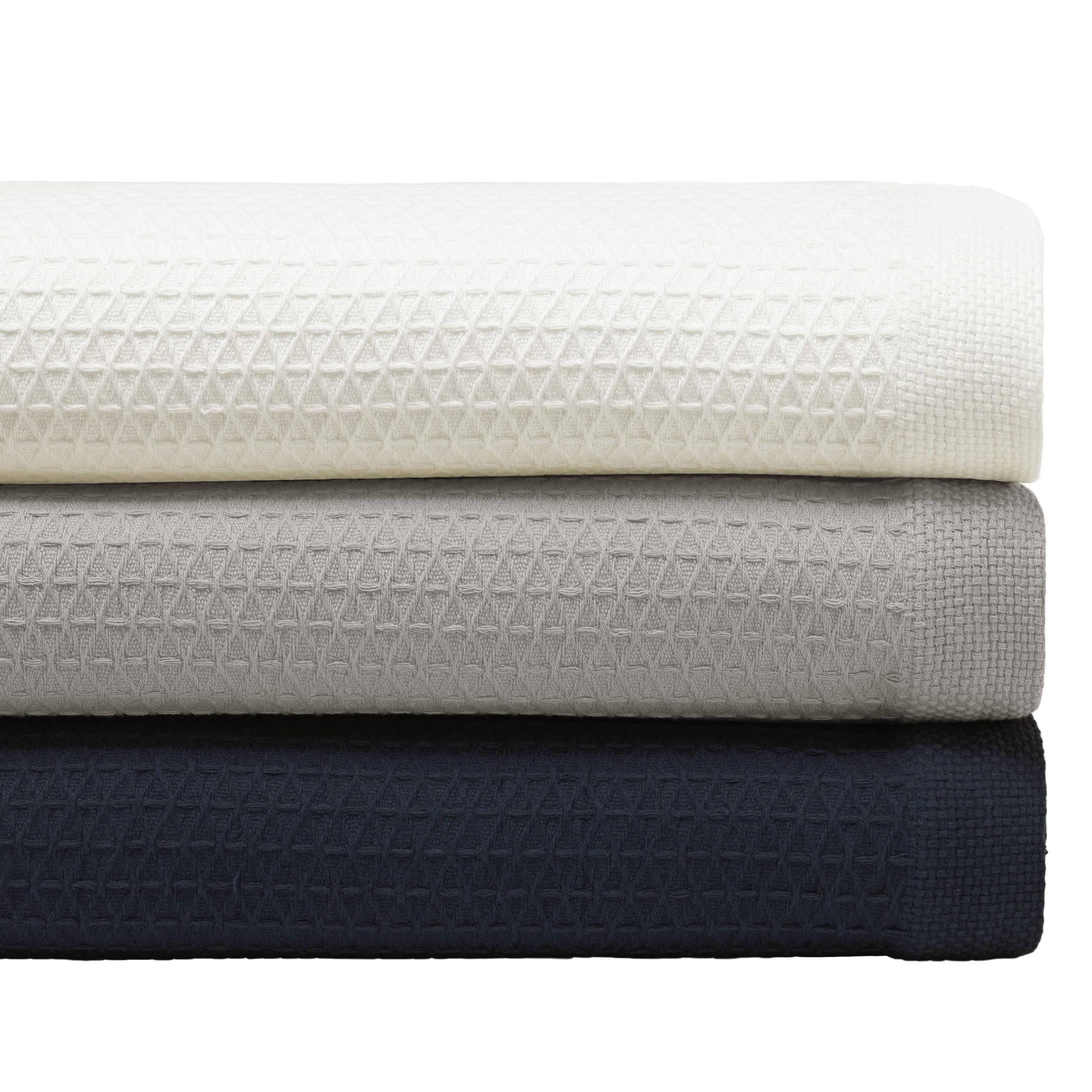 Nautica Baird Cotton King Blanket - White