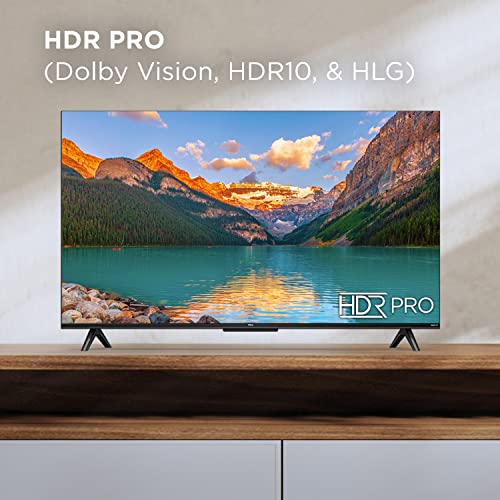 TCL 43-Inch Class S4 4K LED Smart TV with Roku TV (43S450R, 2023 Model), Dolby Vision, HDR, Dolby Atmos, Works with Alexa