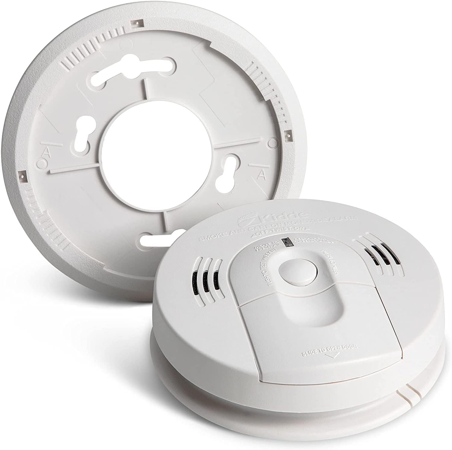 Kidde Smoke & Carbon Monoxide Detector, Battery Powered, Interconnect Combination Smoke & CO Alarm, Voice Alert Pack of 2