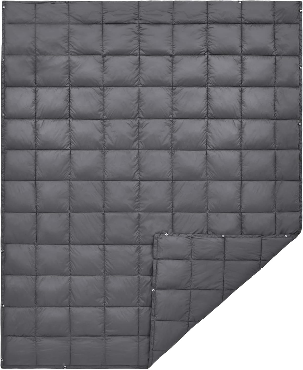 KingCamp Black Packable Lightweight Travel Down Alternative Warm Camping Blanket, Compact Outdoor Waterproof Insulated Blanket for Airplane, Hiking