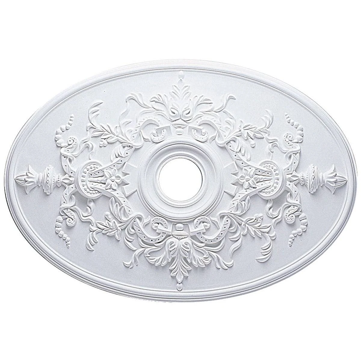 30 3/4 inchw x 21/14 inchh x 3 7/8 inchid x 1 5/8 inchp Alexa Ceiling Medallion (Fits Canopies Up to 5 5/8 inch), Hand-Painted S