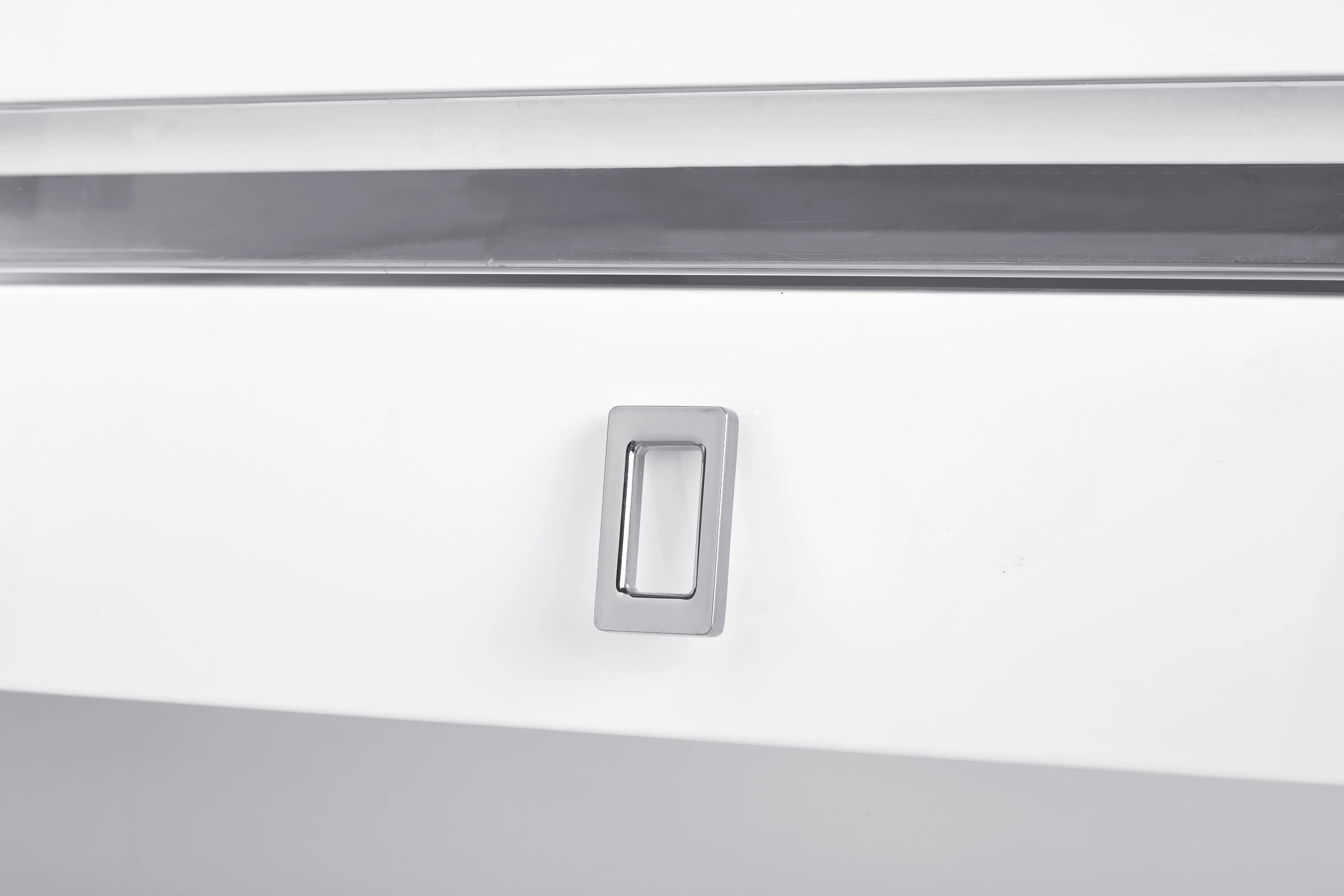 Pasargad Home Firenze Contemporary Desk Lacquer top with Lucite and Chrome Base