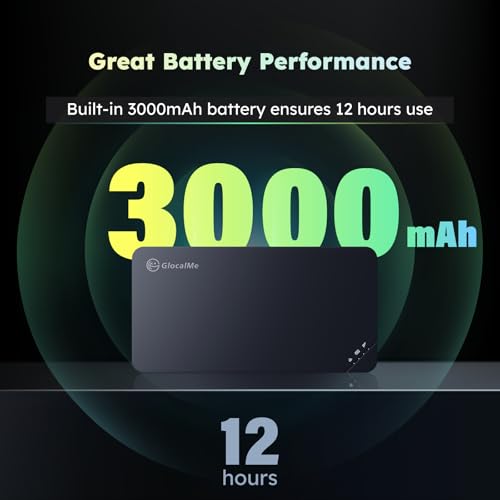 GlocalMe U3 4G LTE Mobile Hotspot, Portable WiFi Hotspot for Travel in 200+ Countries, No SIM Card Needed
