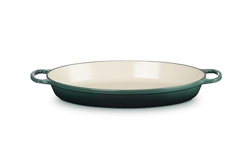 Le Creuset Enameled Cast Iron Signature Oval Baker, 3qt. Sea Salt