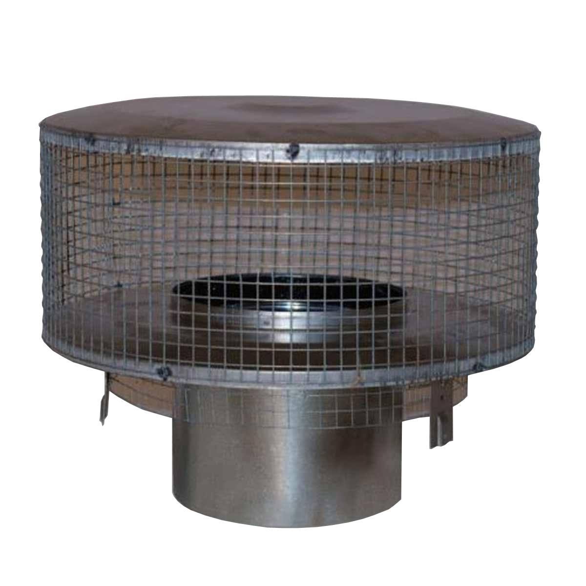 8&& Superior Round Chimney Cap with Mesh Screen