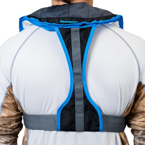 BLUESTORM Stratus 35 Inflatable Life Jacket PFD for Adults | US Coast Guard (USCG) Approved Automatic Self Inflating Life Vest Preserver with Manual