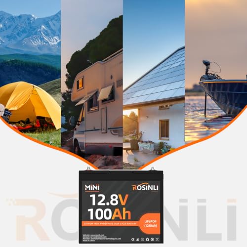 12V 100Ah BCI Group 24 LiFePO4 Battery, Built in 100A BMS, Max. 15000 Deep Cycle Lithium Rechargeable Battery for RV, Trolling Motor, Camping, Marine