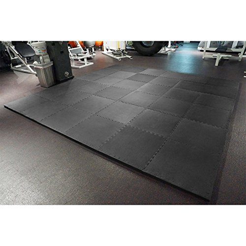 Meister X-THICK 1.5" Interlocking EVA Foam Mats - 2X Cushion for Wrestling, MMA Takedowns & Gymnastics - 2'x2' Tiles